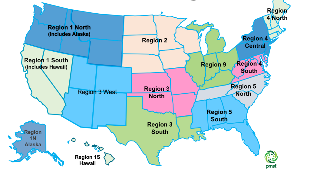 A Map of the Foundation Sites in The United States