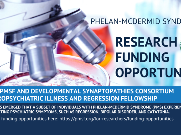 2023 PMSF and Developmental Synaptopathies Consortium – Neuropsychiatric Illness and Regression Fellowship