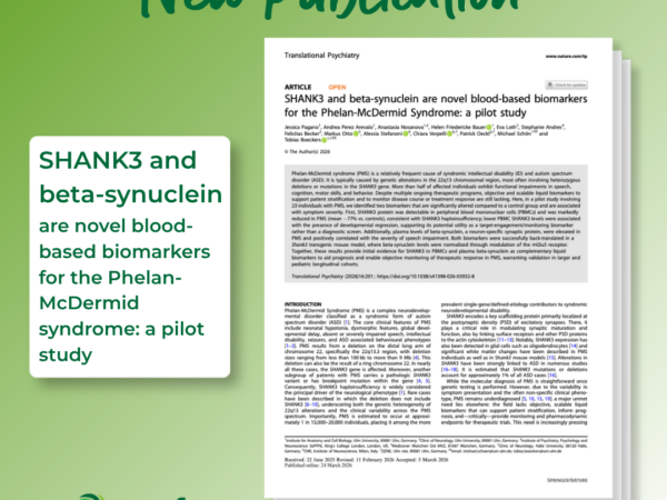 Potential Blood-Based Biomarkers of Phelan-McDermid Syndrome